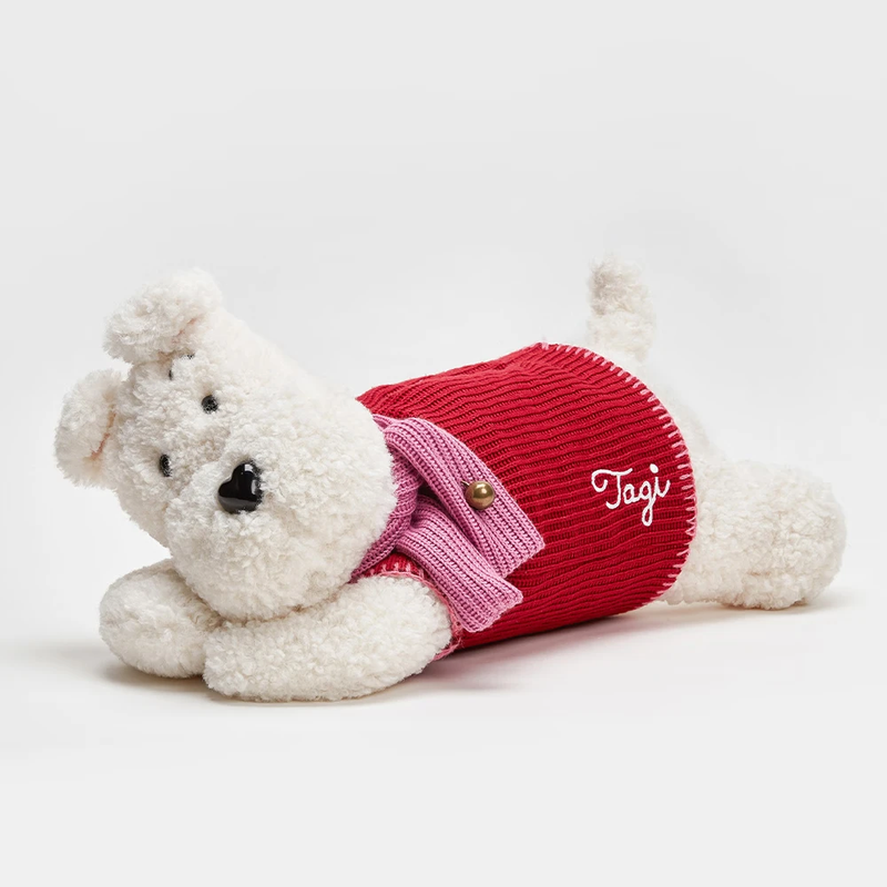 Tagi.<Haha prick up your ears>Cute puppy tissue box decompression doll desktop storage box birthday gift