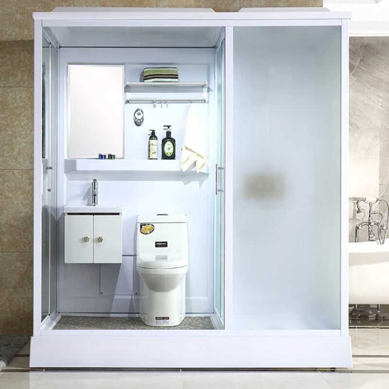 CleanDell integrated shower room bathroom bathroom dry and wet separation integrated shower room partition with toilet front door 190*120*220 (left) without steam