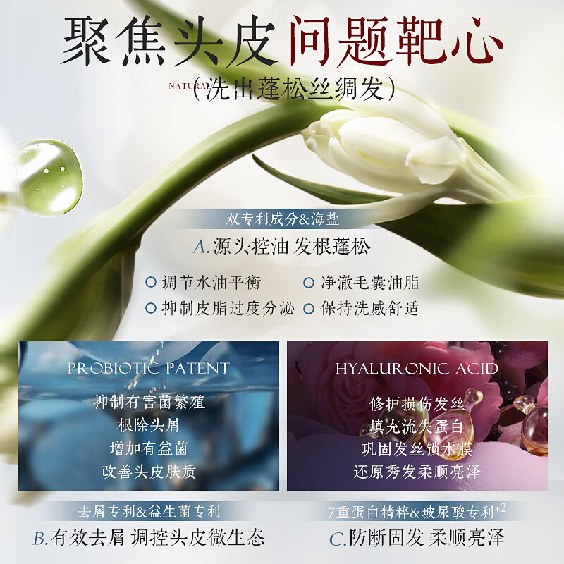 UIJO oil-controlling fluffy shampoo, anti-dandruff, anti-itching, long-lasting fragrance, supple and smooth men's and women's shampoo, No. 1 on the gold list