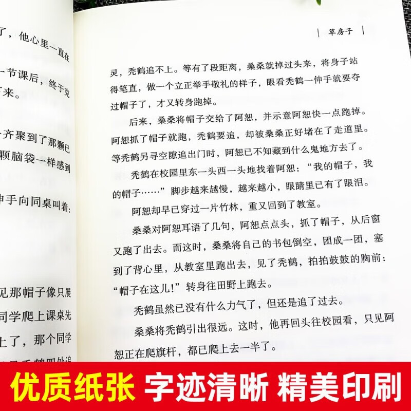Complete 2 volumes, Straw House + Synchronous Copybook, Second Volume of Children's Literature for Grades 3, 4, 5 and 6, Original Complete Edition, Cao Wenxuan's must-read extracurricular book