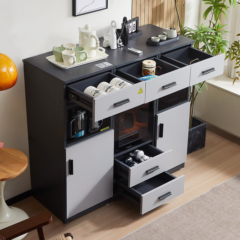 Yiban's new ice tea bar machine, home office, fully automatic drinking water refrigeration all-in-one machine, high-end living room, 2025 new refrigerator with refrigeration function combination cabinet HCB08-S (sterilization combination cabinet) warm type