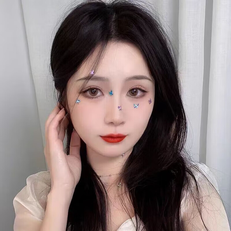 Gemeng Children's Day stage makeup face jewelry concert face stickers diamond broken diamond eye makeup bright diamond tear diamond face rhinestones