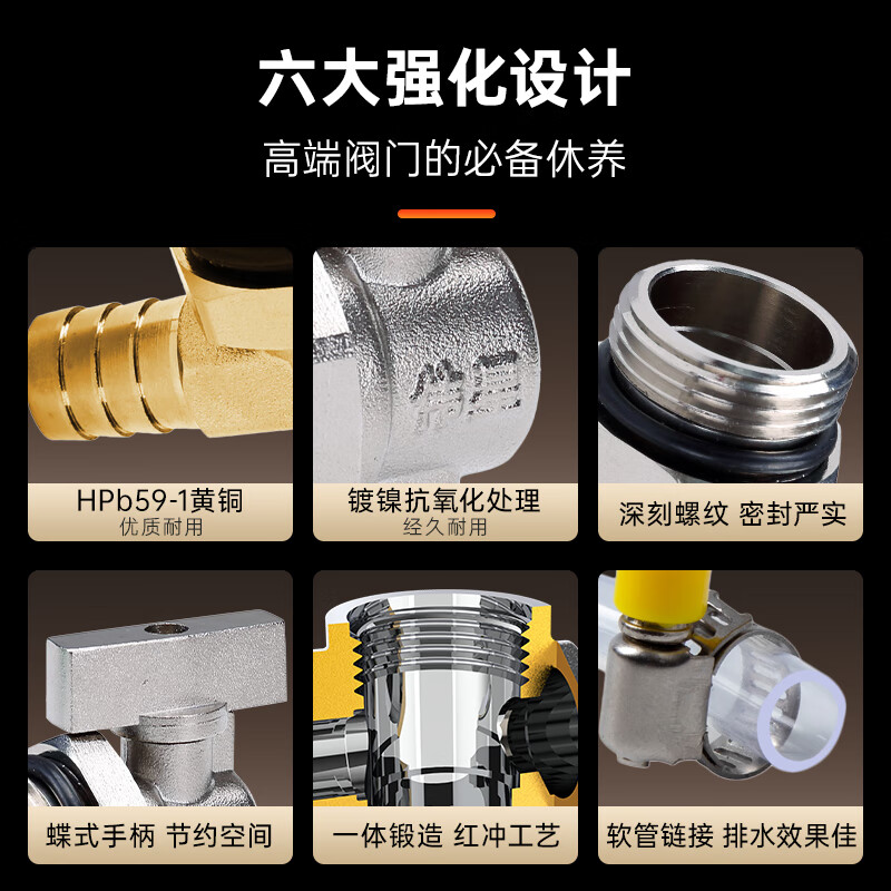 Weixing 1-inch exhaust valve drainage sewage valve sub-collector floor heating special brass large flow ball valve HVAC valve accessories