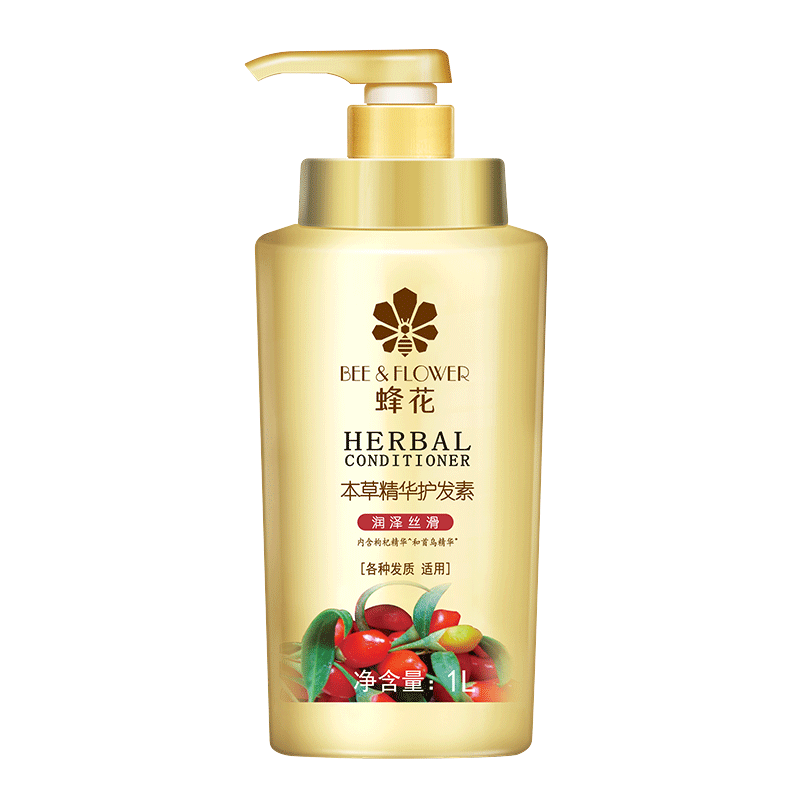 Bee Flower Herbal Essence Conditioner 1L Moisturizing, Silky, Frizzy and Split Ends Improves Damage, Hydrates and Smoothes Women and Men