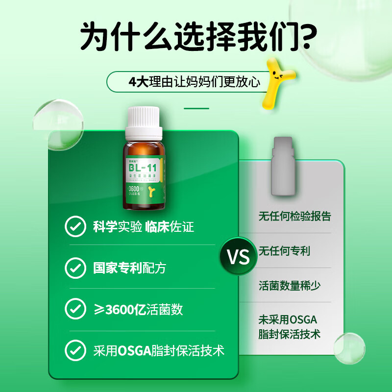 Saibugao BL11 Saibaugao Bifidobacterium lactobacillus children and adolescents growth drops 0 hormone 1*12ml*5 bottles starting price