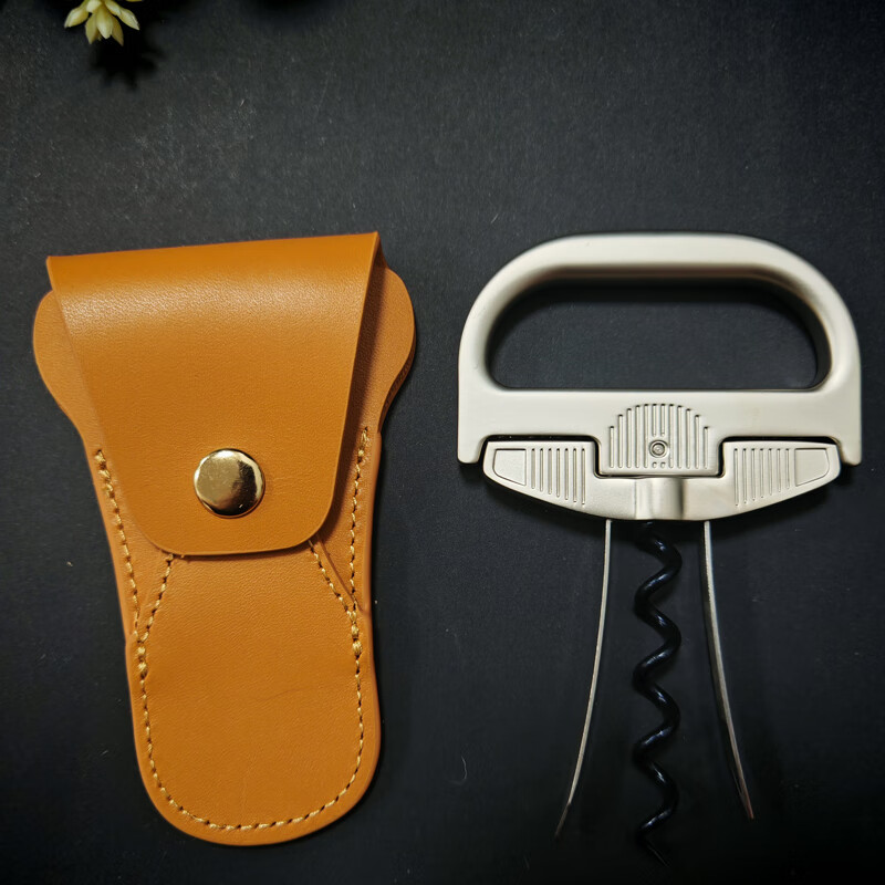 SATWARM American old wine bottle opener ah-so clip-type old wine knife wine opener red wine opener American old wine bottle opener genuine cowhide gift box