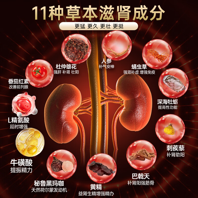 Aishi Ou Fuyang Tablets Oyster Essence Maca Tablets Men's Health Arginine Nourishes Kidneys Strengthens Body and Strengthens Vitality Delayed and Long-lasting