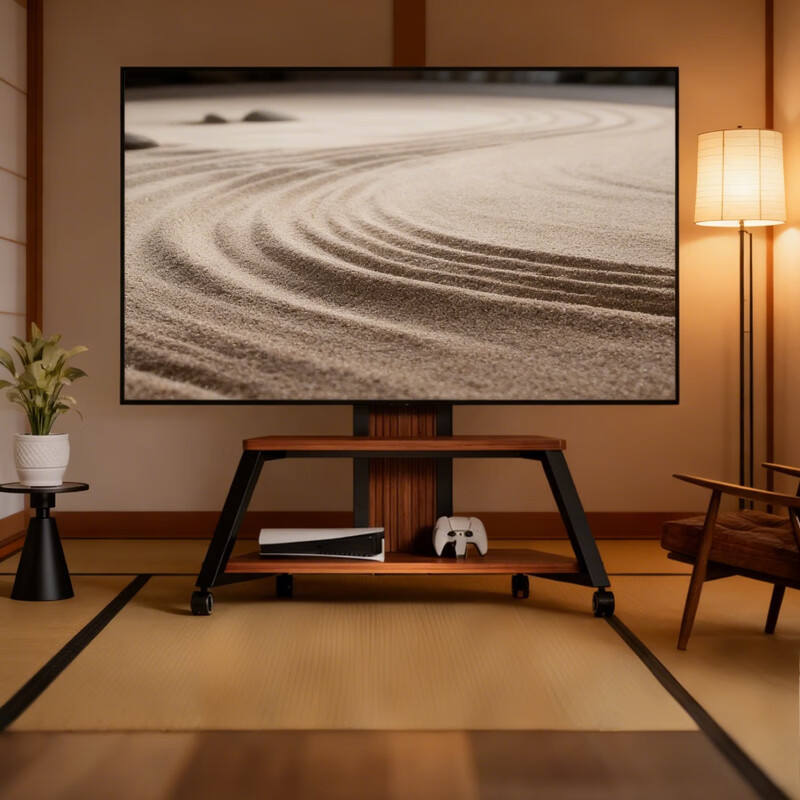 Beishi TV stand removable floor-standing TV stand TV art stand 65/75/85/100-inch TV stand vertical cart shipped by SF Express 50-80 inches/comes with perforated board