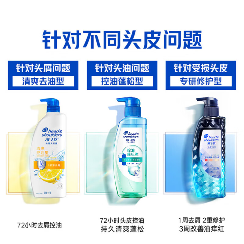 Head and Shoulders anti-dandruff and anti-itch shampoo gold list men and women anti-itch care 1KG shampoo cream shampoo Liu Yuning same style