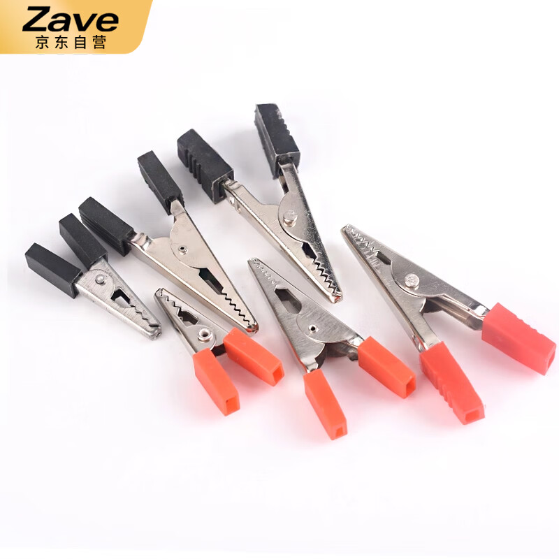 ZAVE AAA grade large, medium and small thickened crocodile clips red large size AAA grade (10 pieces)