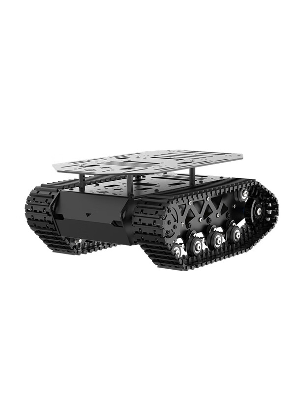 Yue Changsheng crawler chassis All-metal suspended strong shock-absorbing tank robot coding motor Smart car chassis Suspended crawler chassis/single layer finished product