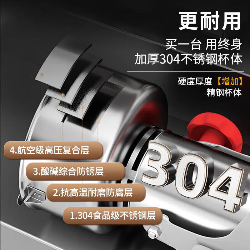 German quality grinder Chinese medicine grinder commercial grinder Panax notoginseng ultra-fine grinder crusher grain miscellaneous 1000 grams 304 stainless steel increased power all-copper electric