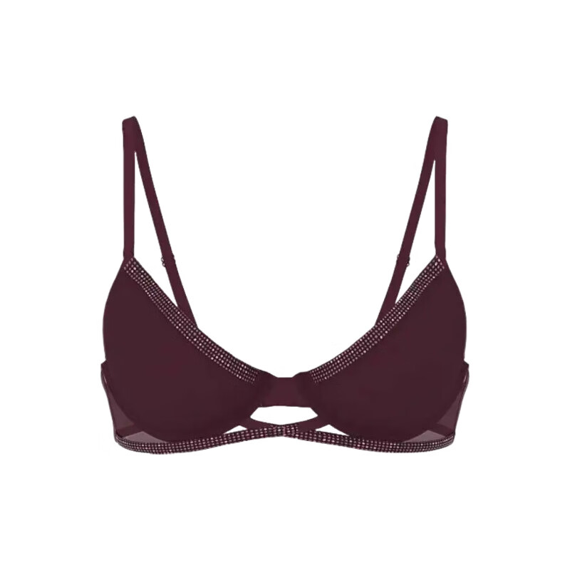 Victoria's Secret Shiny Decorative Sexy Glossy Push-Up Bra Valentine's Day Gift 21P9 Grape Purple 11273926 75B (34B)