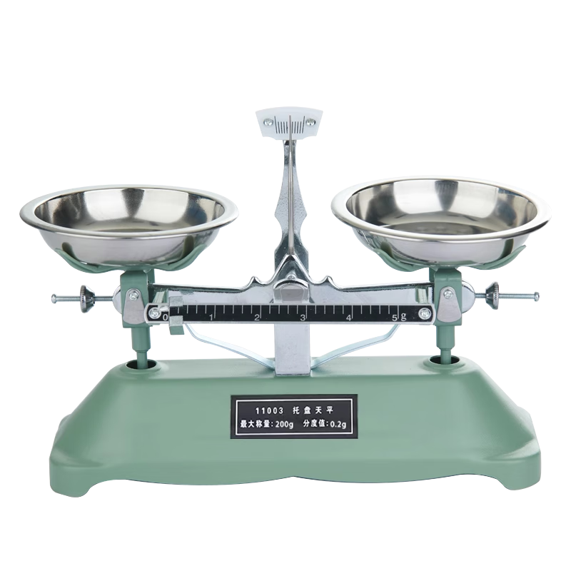 Qianqi accurate pallet balance scale small second grade mathematics, physics and chemistry laboratory high-precision student home physics balance scale preschool interest model 100 grams / accuracy 0.1 grams with weights