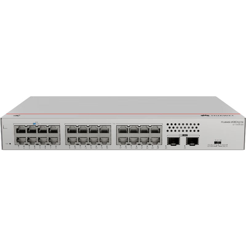 Huawei Kunling 24-port Gigabit switch S110-24T2S 24 electrical port + 2 optical port SFP network cable splitter network splitter switch Ethernet enterprise-level plug and play