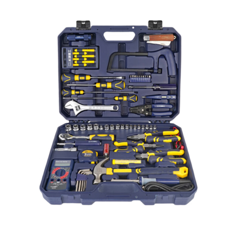 Great Wall Electrician Tool Set Telecommunications Combination Tool Home Maintenance Multifunctional Hardware Tool Box 62 Pieces 400062A