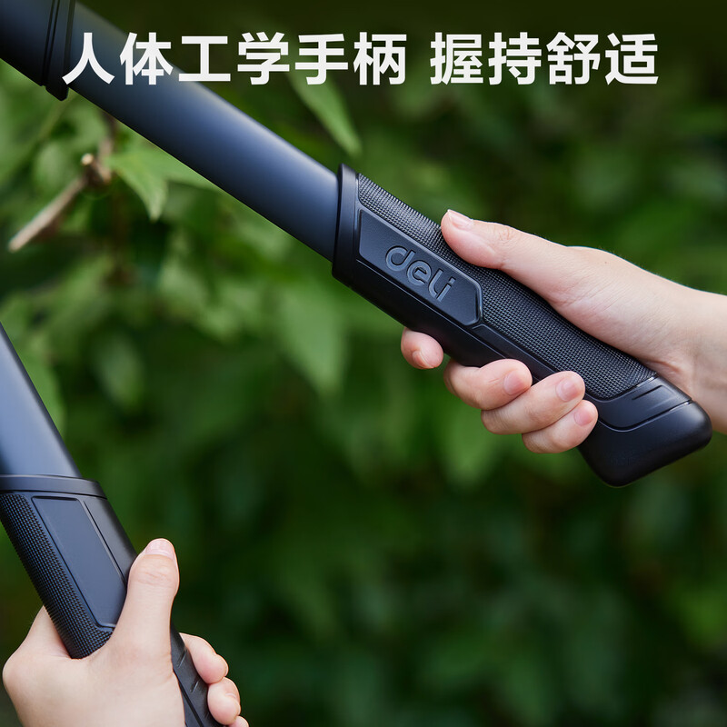 Deli green pruning branch scissors, large scissors, lawn flowers, hedge garden scissors, sapling scissors for fruit tree scissors, wave blade non-slip hedge shears 600mm