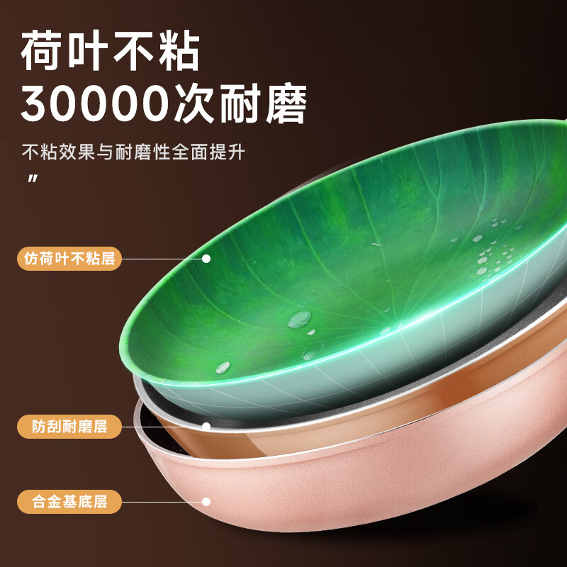 ASD pot set, non-stick wok, frying pan, soup pot with steamer set, open flame magnetic flux kitchen set