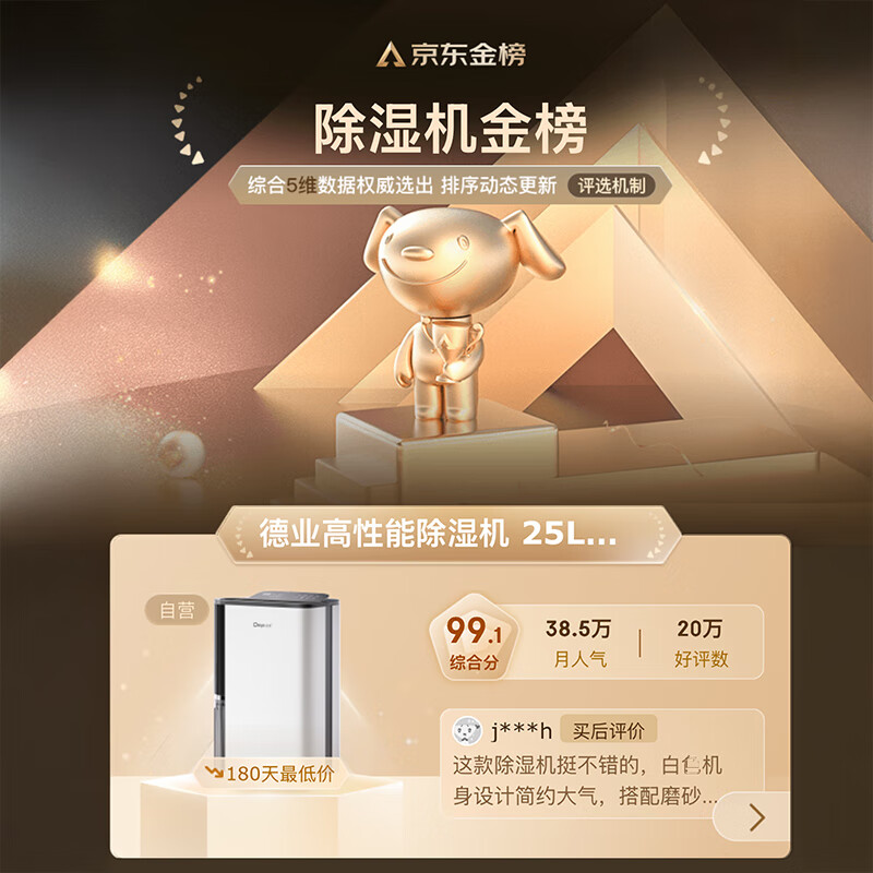 Deye dehumidifier/dehumidifier, dehumidification capacity 25 liters/day, household light-sound basement dehumidification dehumidifier, clothes dryer, living room and bedroom, mobile phone intelligent control DYD-T22A3