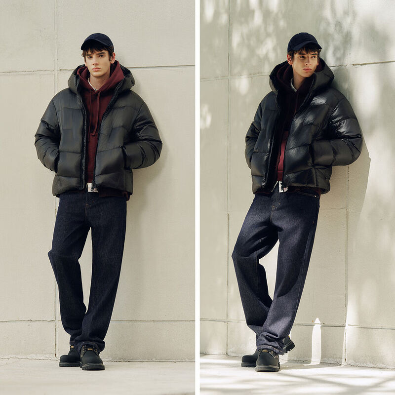 Semir down jacket men's hooded bread coat three-proof jacket heating warm anti-static 2025 winter 109725113107