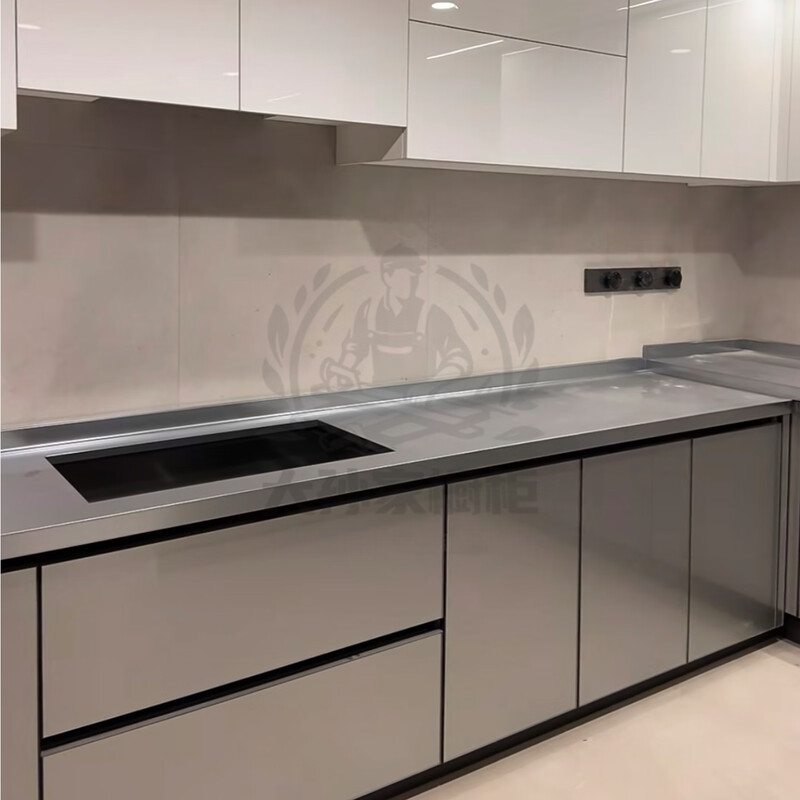 Ling Yuxun Shanghai stainless steel countertop custom kitchen integrated cabinet custom home 304 stainless steel cabinet integrated cabinet 304 stainless steel integrated wall cabinet cabinet body + cabinet door