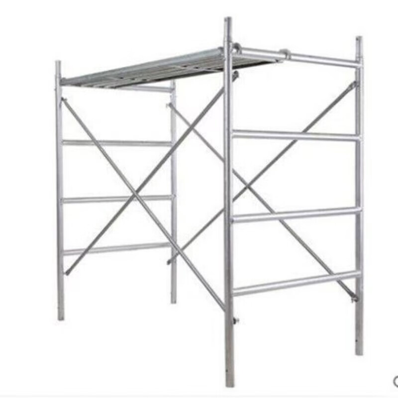 A complete set of scaffolding, 2 meters high and thickened, mobile ladder frame for construction sites, multi-functional scaffolding, iron frame, four-bar frame, equipped with 2 ordinary square tube pedals, 2 meters high, 0.95 meters wide, 1.8 meters long, 2.8 thick