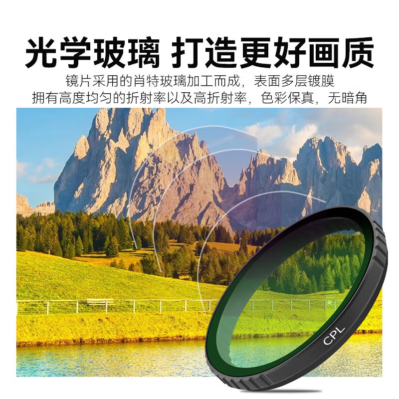 Made in Tokyo, suitable for DJI Osmo Action4/3/5pro action camera, four-piece filter set, CPL polarizer, ND8/16/32 light reduction filter