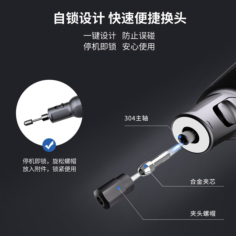 Grebo 8V lithium battery mini 52-piece electric grinder polishing artifact small jade wood carving pen tool