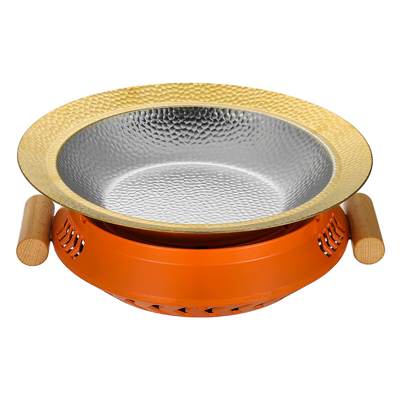 New dry pot pot, roast duck pot, special pot for cooking, bullfrog alcohol stove, small hot pot, meat crab pot for fat brothers, 30CM stainless steel shallow plate with red stove capacity 900ML