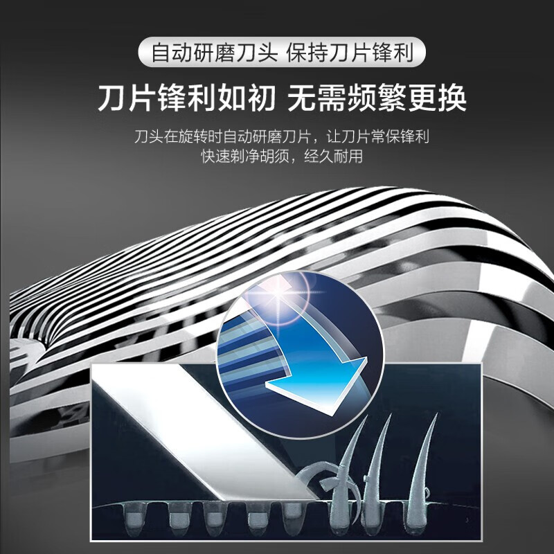 Philips (PHILIPS) classic portable electric shaver, automatic grinding razor and beard trimmer, birthday gift for boys, husband and father, travel essentials