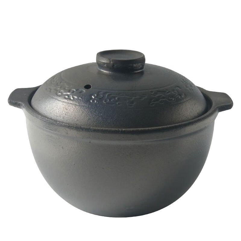 Guzhou Mason intangible cultural heritage Pingding black casserole stew pot old-fashioned household soup stew gas stove open flame special traditional 2ml