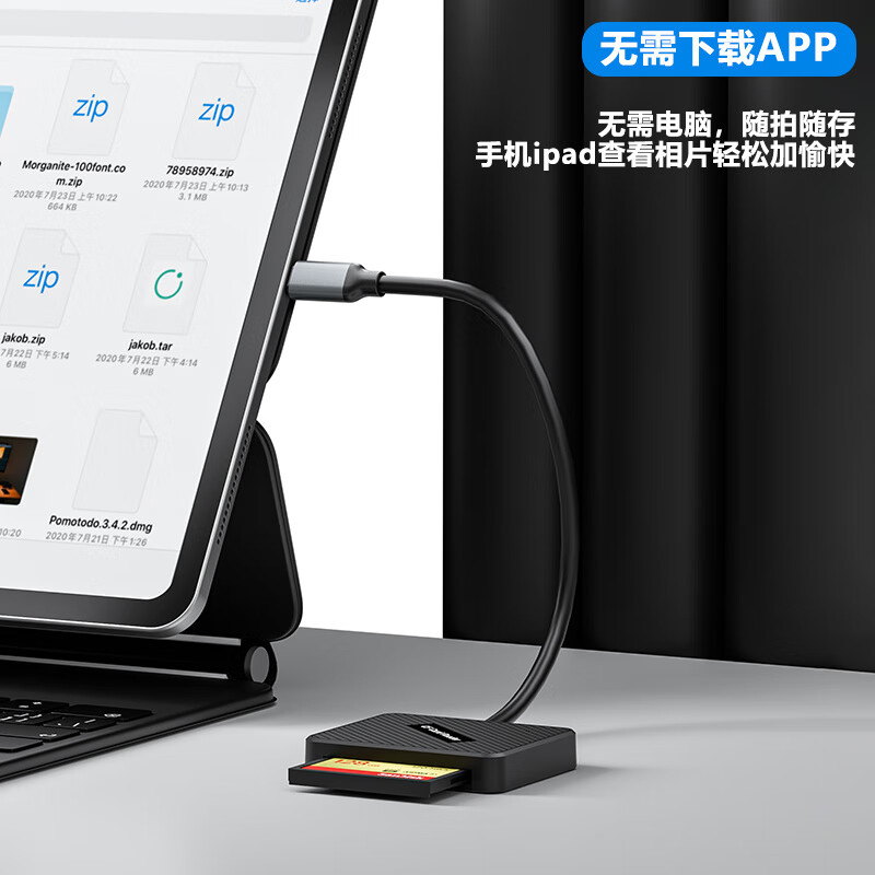 Huaqiangbei CF card reader all-in-one Canon Nikon ccd camera SD memory card TF memory Android type c high-speed USB3.0 suitable for Huawei Xiaomi Apple mobile phone otg battery suitable for Apple+TypeC+USB lanyard model double-headed CF-3 in USB3.0