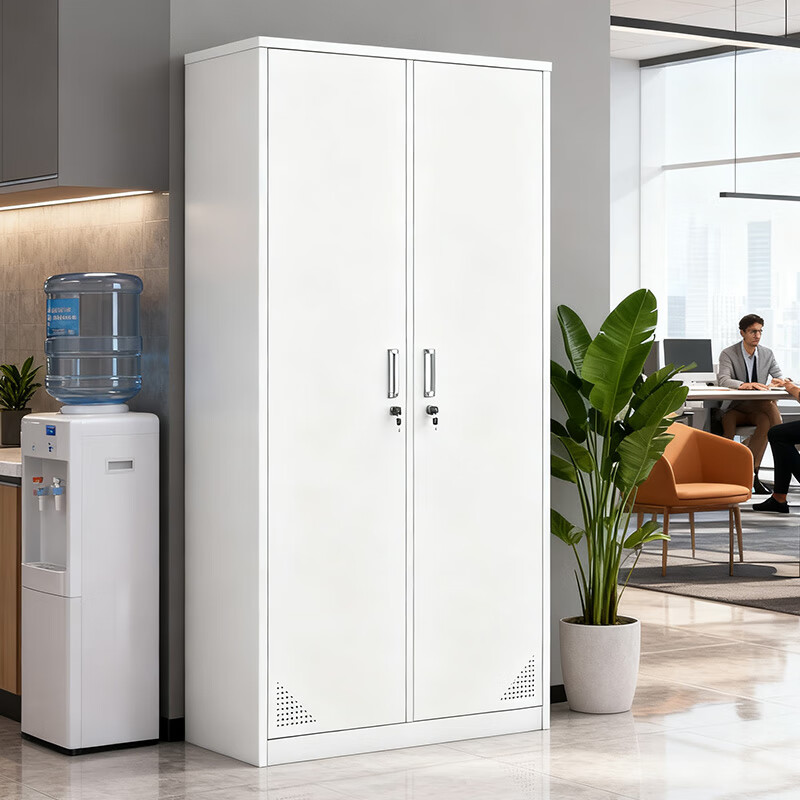 Zhongwei two-door steel locker hospital office iron wardrobe file cabinet storage cabinet with lock employee cabinet