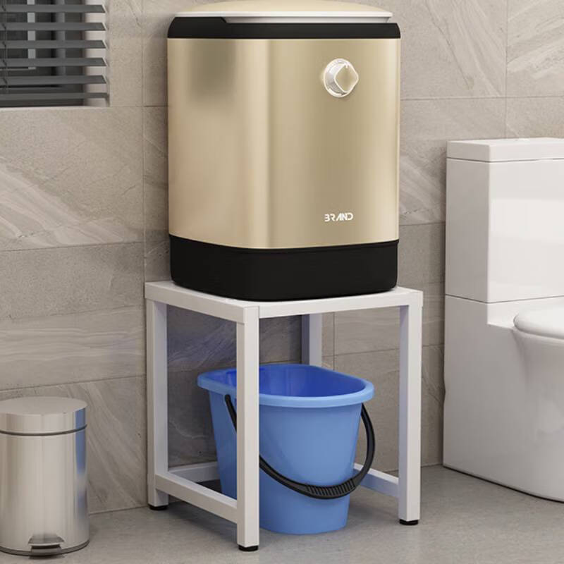 Fantasy Bathroom Storage Rack Bathroom Moisture-Proof Base Small Washing Machine Stand Raised Sweeping Robot Storage Rack White 1-layer Length 45cm Width 45cm Height 45cm