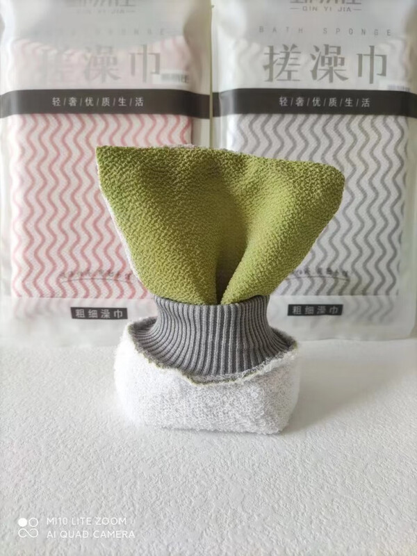 Pupan Qinyijia bath towel, double-sided thick and thin gauze bath towel, men's and women's bathhouse rub back and dust artifact, rub the mud under the back, 3 thick and thin gauze bath towels in random colors