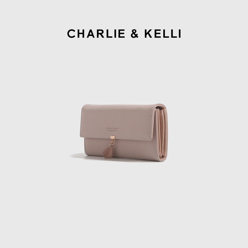 CHARLIE&KELLI Brand Small C&K Wallet Women's 2026 New Simple Business Coin Clip Versatile Multi-function Card Holder In Purple Valentine's Day Gift for Girlfriend