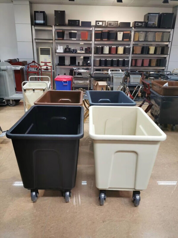 GNFC40S plastic linen truck recycling truck wet and dry classification tapered guest room entrance truck cleaning work service truck gray large size 1100*690*857