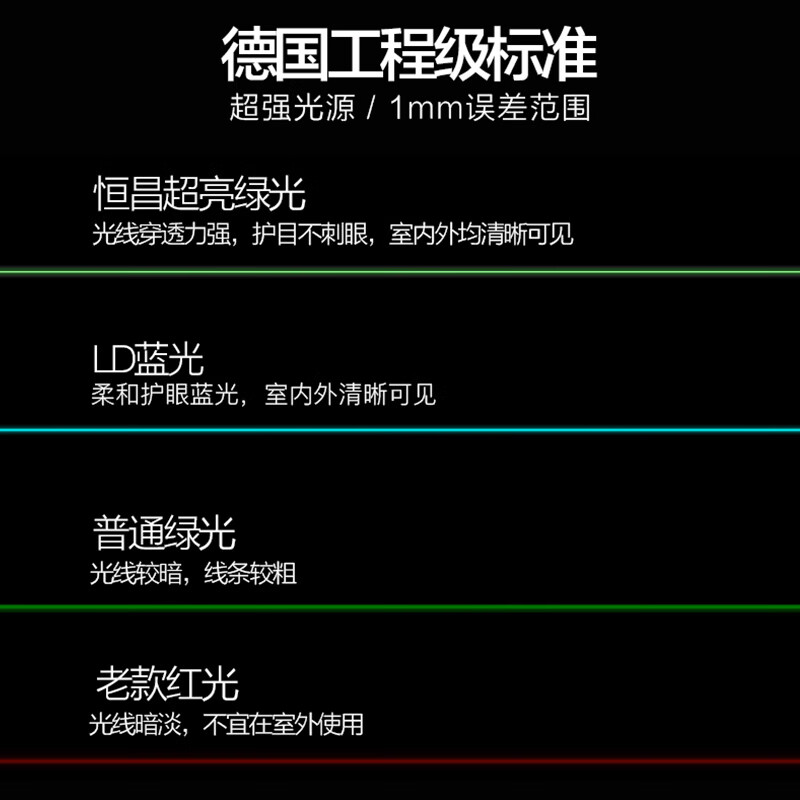 Hengchang 12-line green light level high-precision strong light thin line 16-level laser meter wall-to-ground integrated machine 8-line green light + fine-tuning wall mount