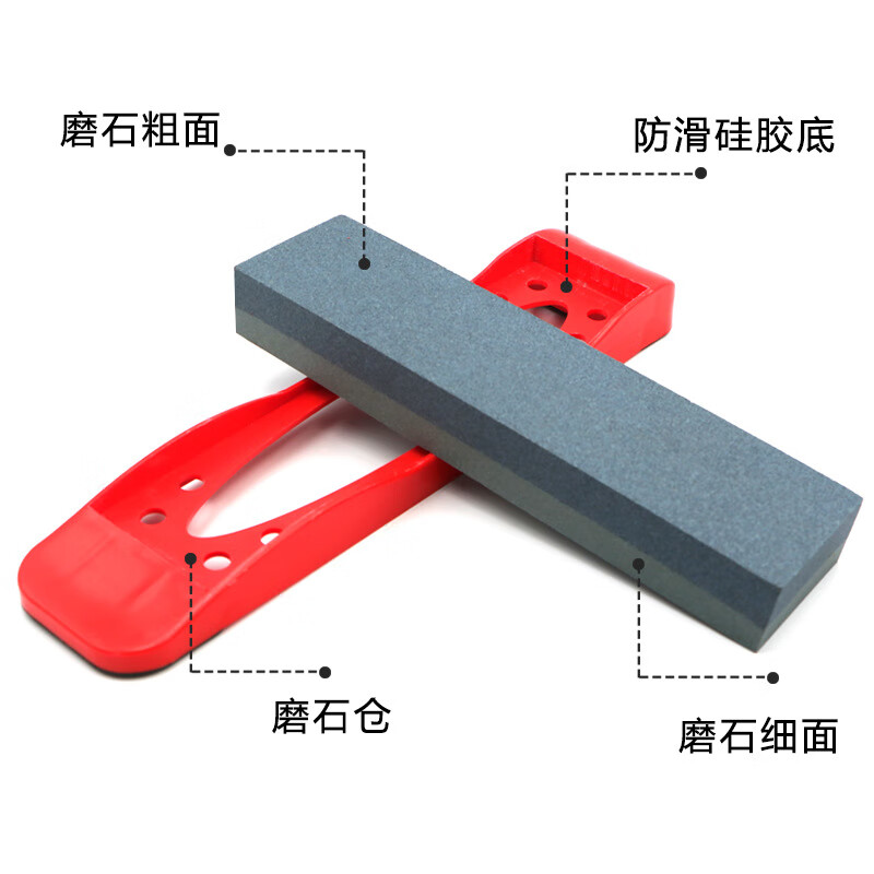 Jidaocook household kitchen knife kitchen sharpening special double-sided fine grinding scissors ultra-fine oilstone sharpening artifact large size 20*5*2.5 whetstone 1 piece + base