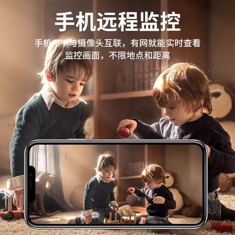 No red light camera home mobile phone remote no plug-in no installation no need network high definition night vision monitoring home ultra clear black mobile phone remote + no installation 32GB loop video card