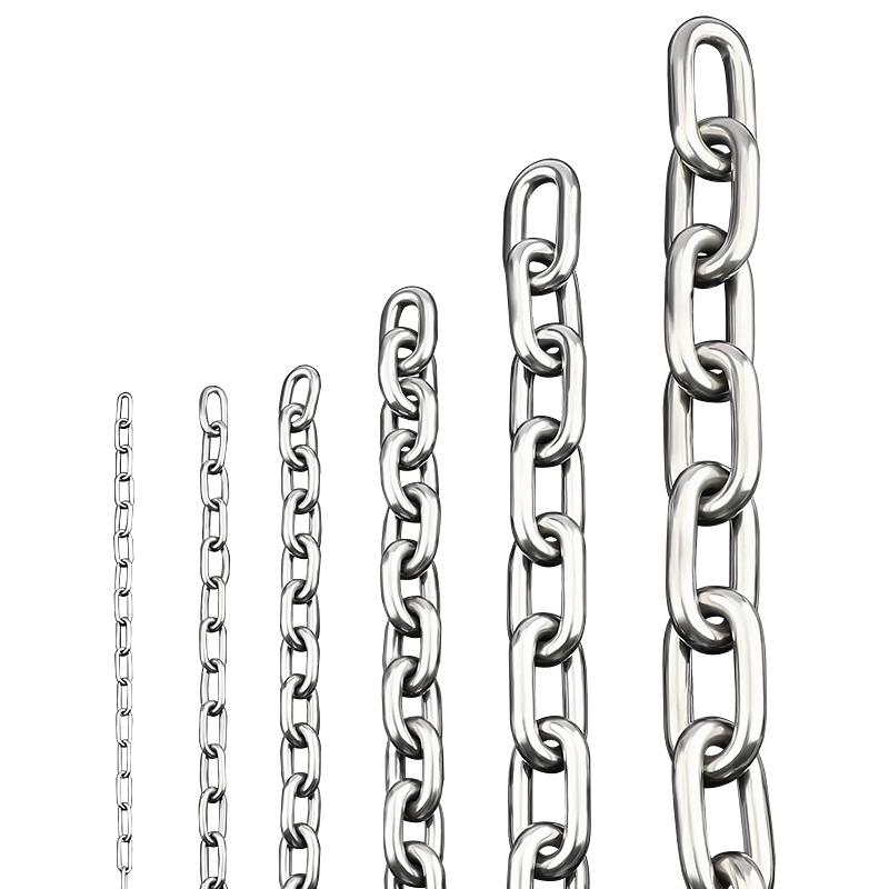 Tianzhuo Hardware 304 stainless steel chain seamless short ring long outdoor clothes drying chain thick iron dog chain lock pet lifting chain clothes drying chain package 3mm (1 meter + 2 spring buckles)