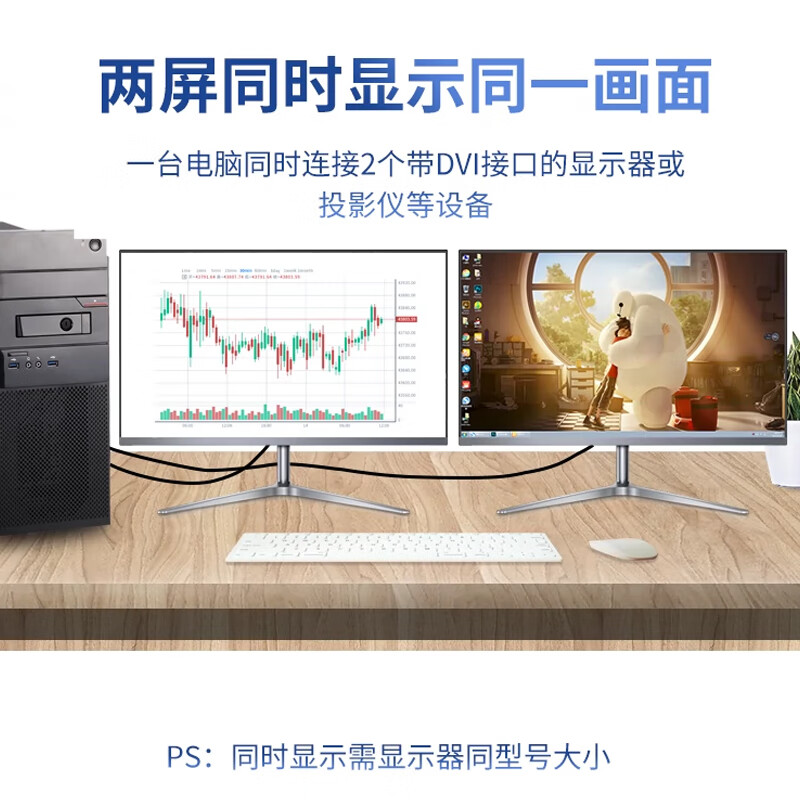 DMS59-pin to dual VGA female adapter cable, one-to-two same-screen dual-display HD cable, 0.25 meters JN-IVD504