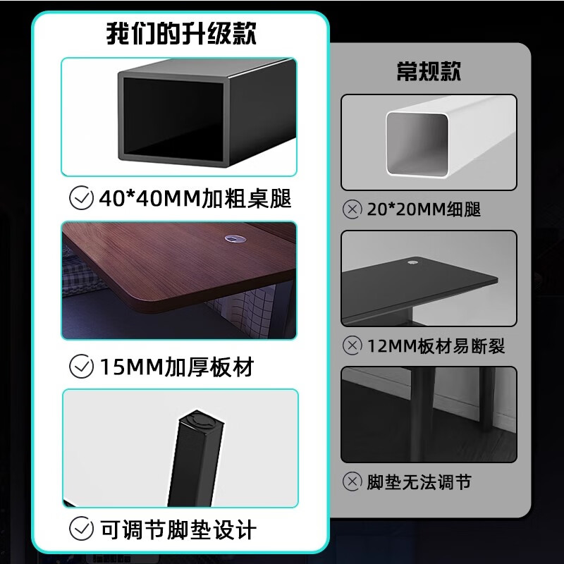 Shunguan bed table college dormitory artifact student bed computer table corner table desk dormitory e-sports table right corner baffle style woven black-120*90