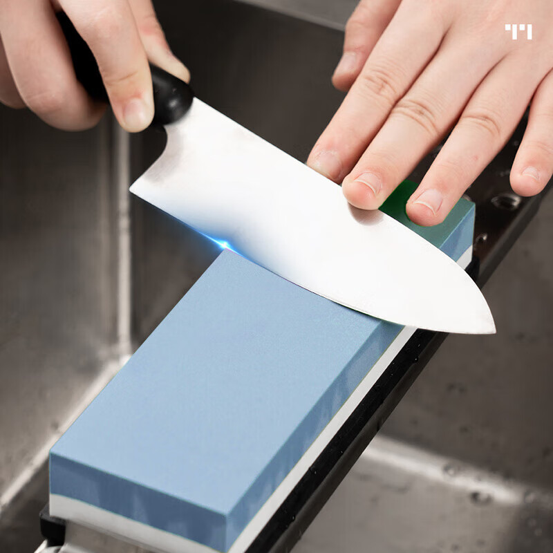 Initial idea of whetstone and polishing stone, old-fashioned household commercial white jade corundum stone, double-sided, non-damaging knife, kitchen gadget, 1000/6000 mesh