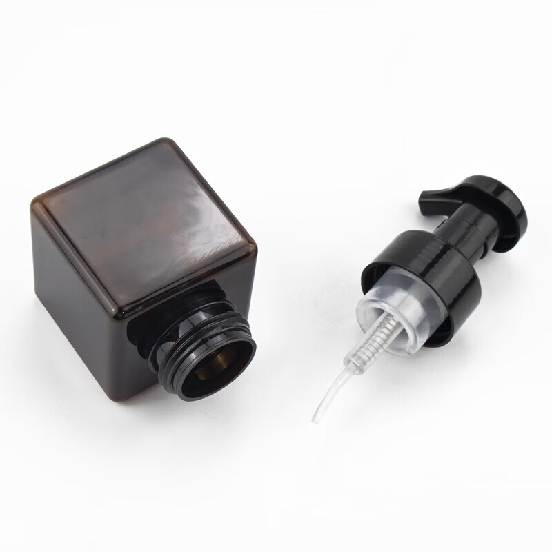 Hesdige JG-1201 push-type foaming bottle, bathroom separate bottle, bathroom push-type bubbler, 450ml transparent + 450ml brown, Beijing warehouse flash delivery