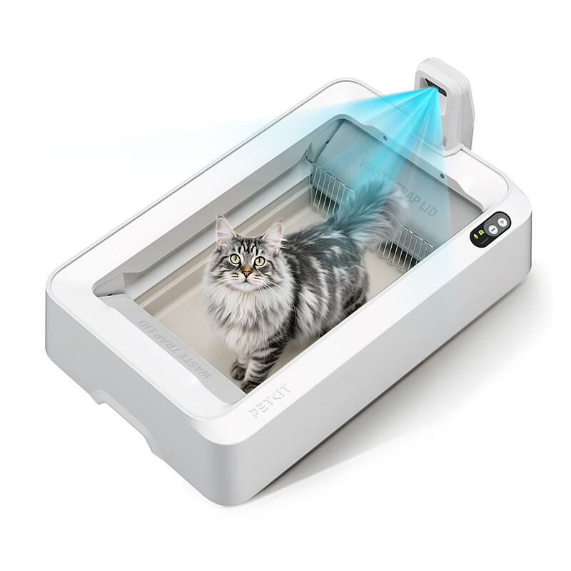 Xiaopei Intelligent Fully Automatic Double-Wing Cat Litter Box with Viewable Open Double-barrel Cat Toilet for Scooping Maine Coon Cats