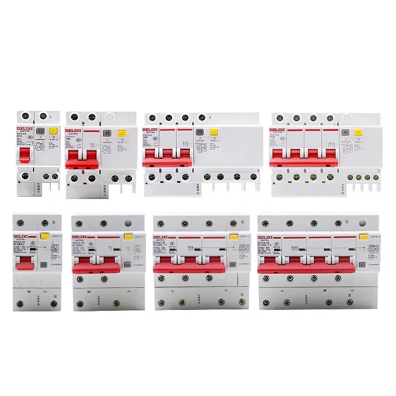 Delixi Electric Delixi D-type leakage protection switch DZ47SLE power 2P63a 220V air conditioner 32 three-phase 3P circuit breaker 40A 2P
