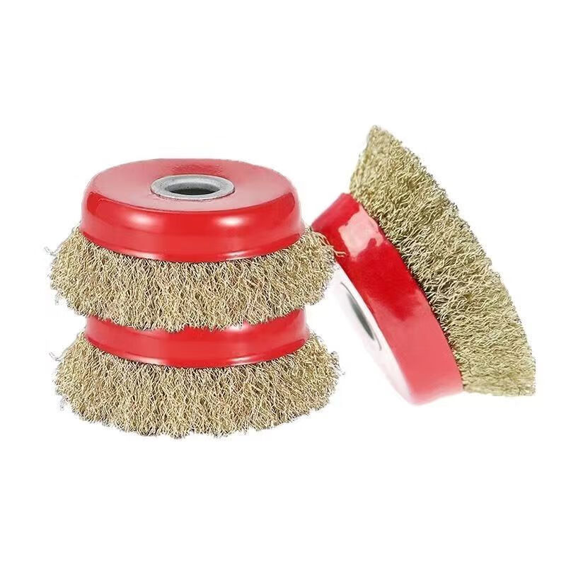 The whole box of thickened bowl type 125150180 wire wheel 100 angle grinder special metal grinding and rust removal polishing wheel 304 stainless steel hole 22mm丨the whole box of 100 pieces 15 meters