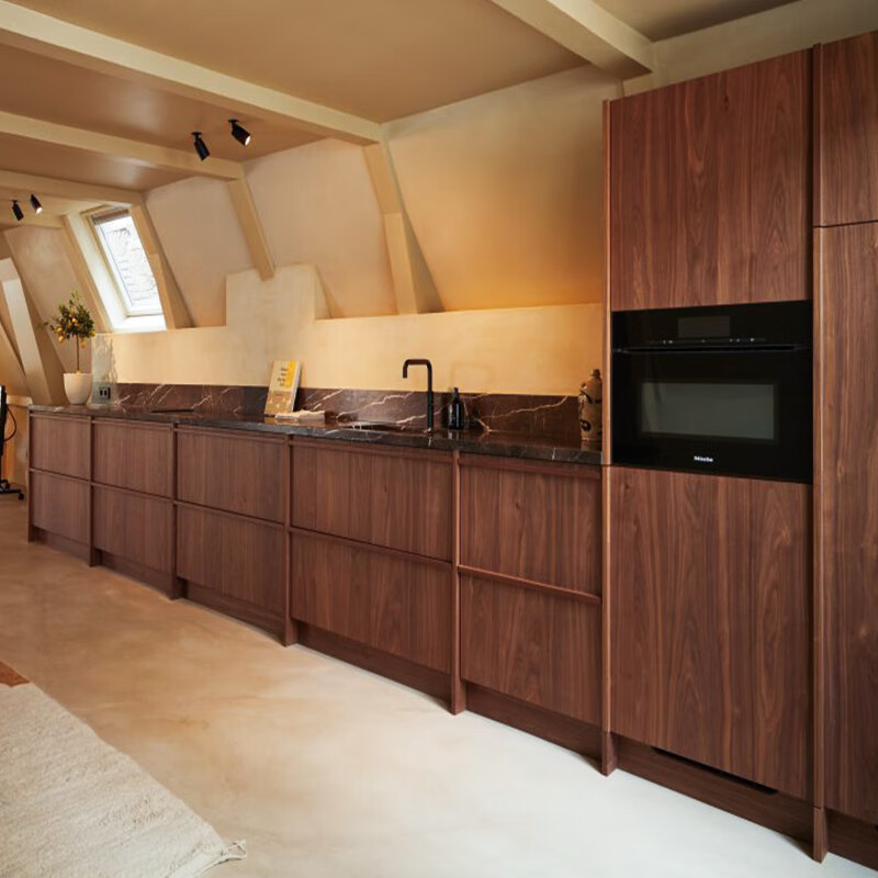 Wen Yijia Wabi-sabi retro skeleton line antique style whole house slate solid wood Chengdu cabinet kitchen overall F4 star double facing 1 meter