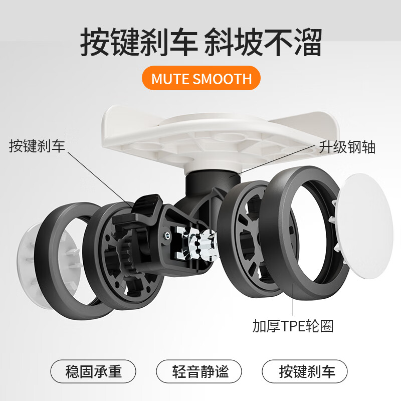 Minlu Paul multifunctional 20-inch suitcase trolley case can be boarded on the plane, front opening suitcase, large-capacity password box, black, innovative side bag + computer front compartment + brake wheel, 20-inch boarding case, can hold 15.6-inch computer